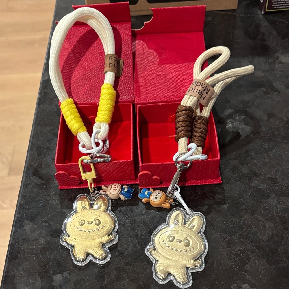Golden Labubu Keychain (2 pieces)